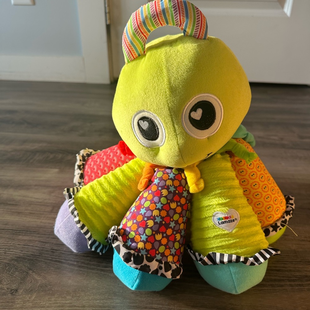 Lamaze Lime Green Multicolor Octopus Plush Sensory Toy